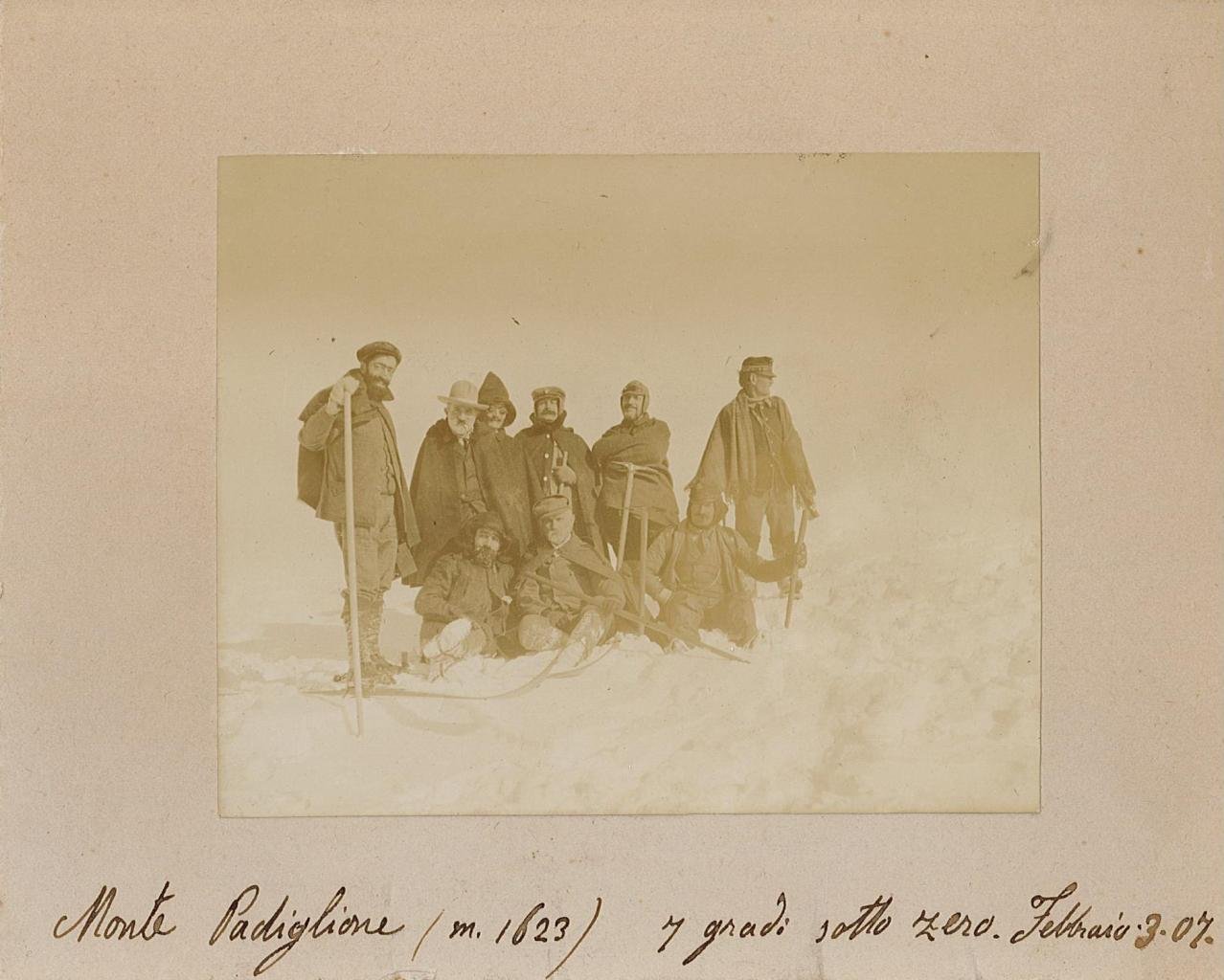 Monte Padiglione (m. 1623) 7 gradi sotto zero. Febbraio 3 …