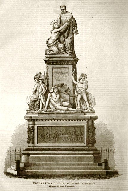 Monumento a Cavour, di Duprè, a Torino