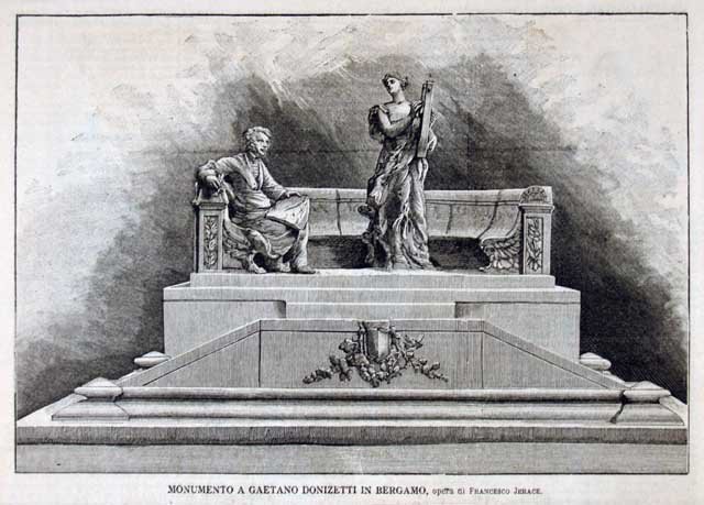 Monumento a Gaetano Donizetti in Bergamo opera di Francesco Jerace