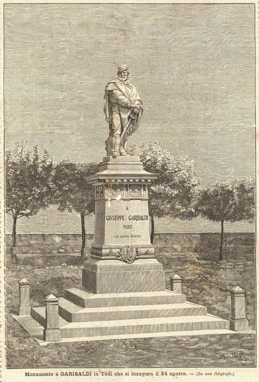 Monumento a Garibaldi in Todi che si inaugura il 24 …