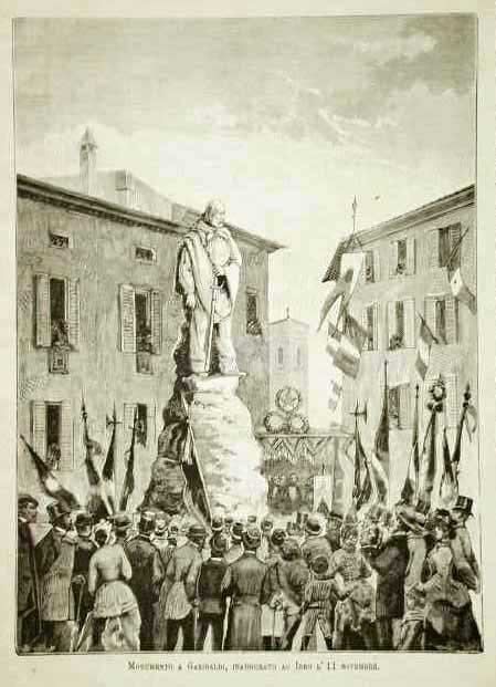 Monumento a Garibaldi, inaugurato ad Iseo l' 11novembre