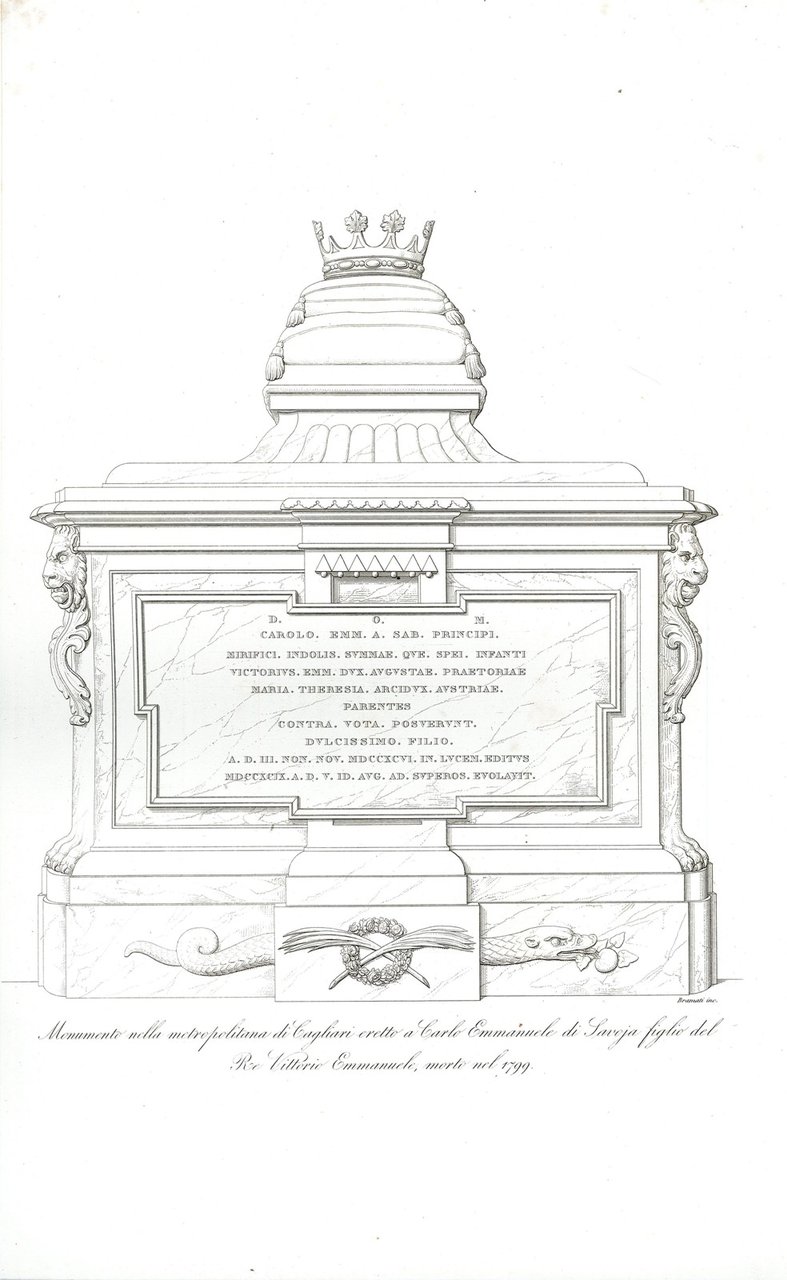 Monumento nella metropolitana di Cagliari eretto a Carlo Emmanuele di …