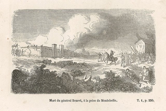 Mort du général Beuret, à la prise de Montebello