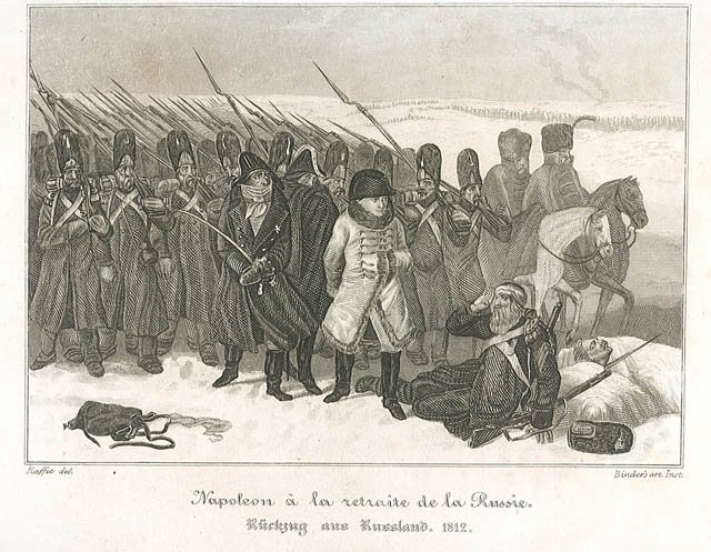 Napoleon à la retraite de la Russie
