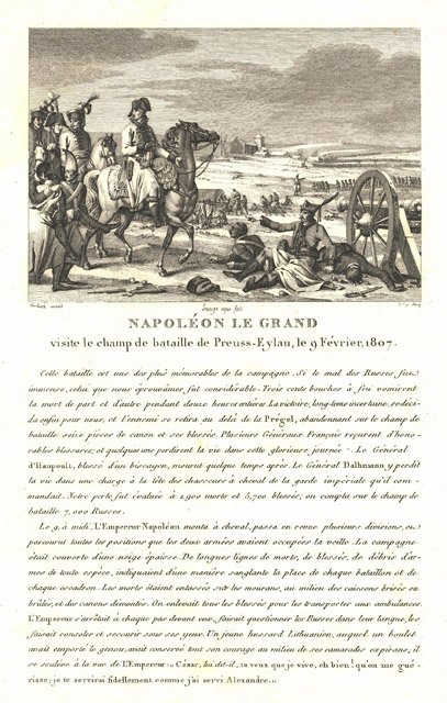 Napolèon le Grand visite le champ de bataille de Preuss …