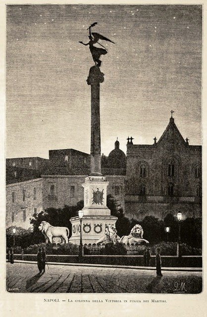 Napoli.- La colonna della Vittoria in piazza dei Martiri