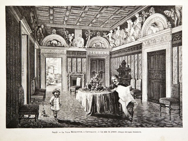 Napoli.- La Villa Meuricoffre, a Capodimonte.- La sala da pranzo
