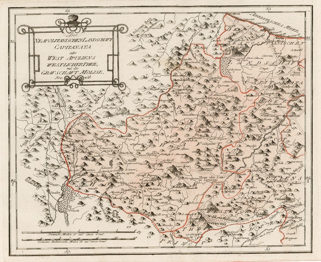 Neapolitanischen Landschaft Capitanata oder West Apuliens West Licher Theil, mit …