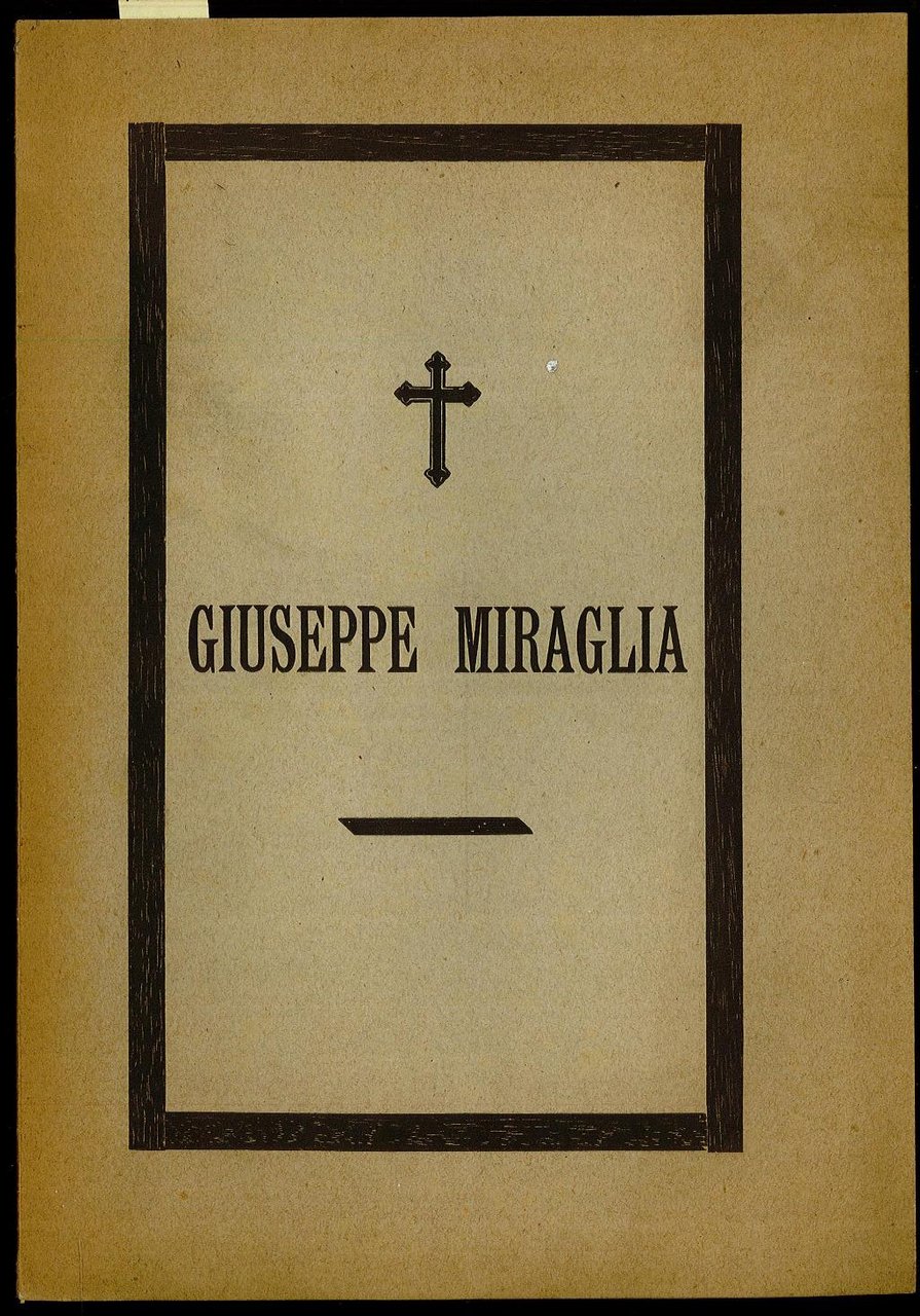 Necrologio Giuseppe Miraglia