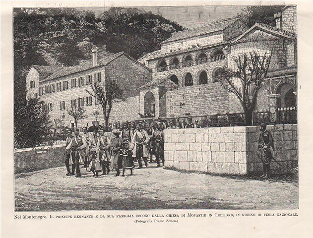 Nel Montenegro. Il principe regnante e la sua famiglia escono …