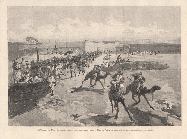 Nell'Harrar - Una processione abissina che esce dalle porte di …