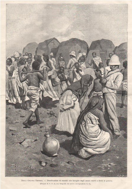 Nella Colonia Eritrea - Distribuzione di sussidii alle famiglie degli …