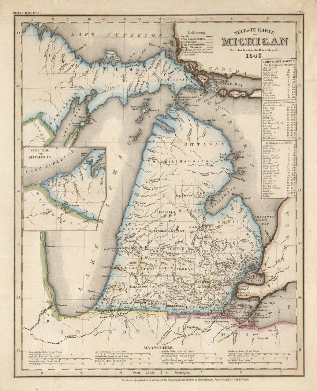 Neuste Karte von Michigan.