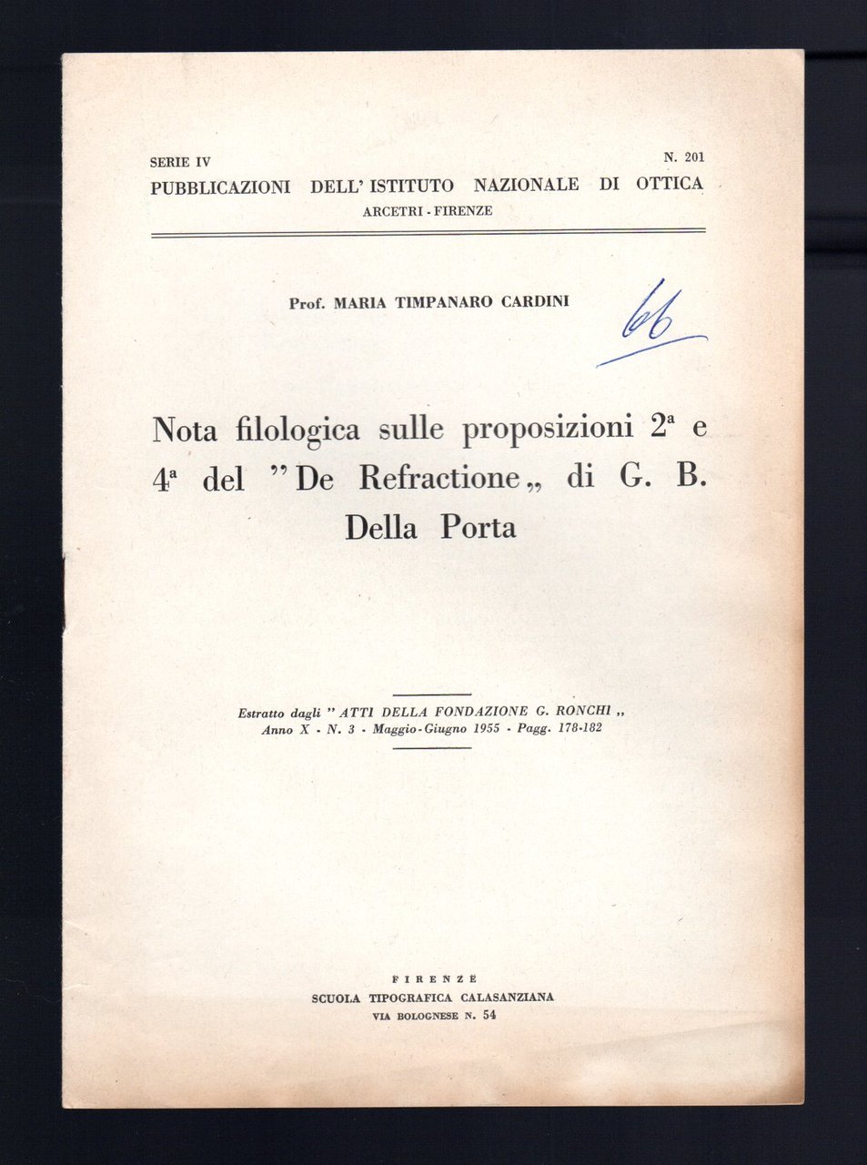 Nota filologica sulle proposizioni seconda e quarta del "Refractione" di …