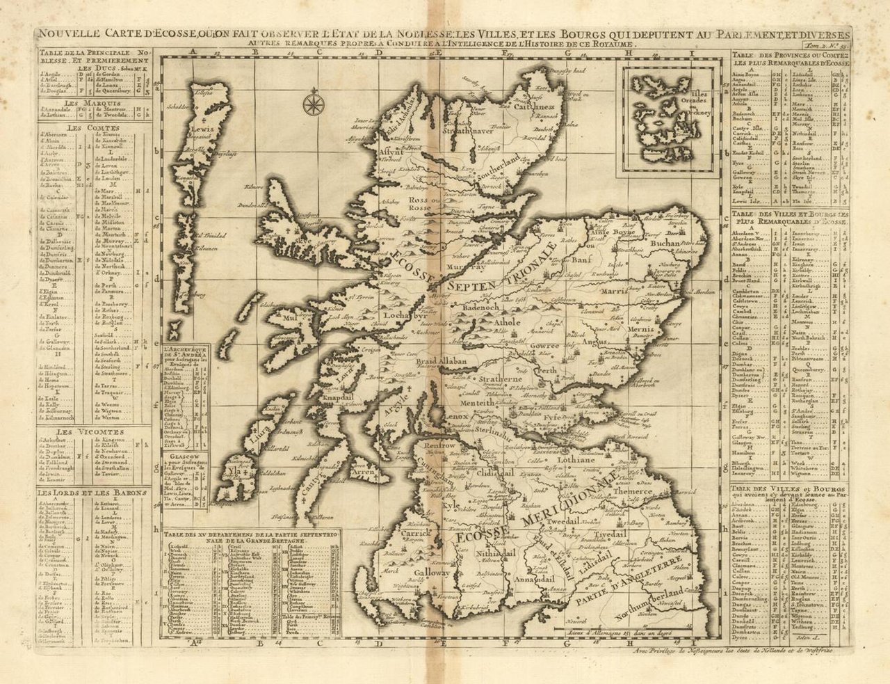 Nouvelle Carte d'Ecosse ou l'on fait observer l'Etat de la …