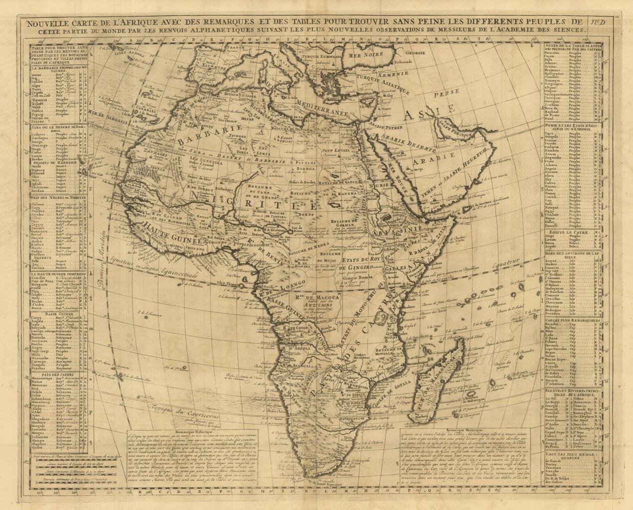 Nouvelle carte de l'Afrique avec des remarques et des tables.