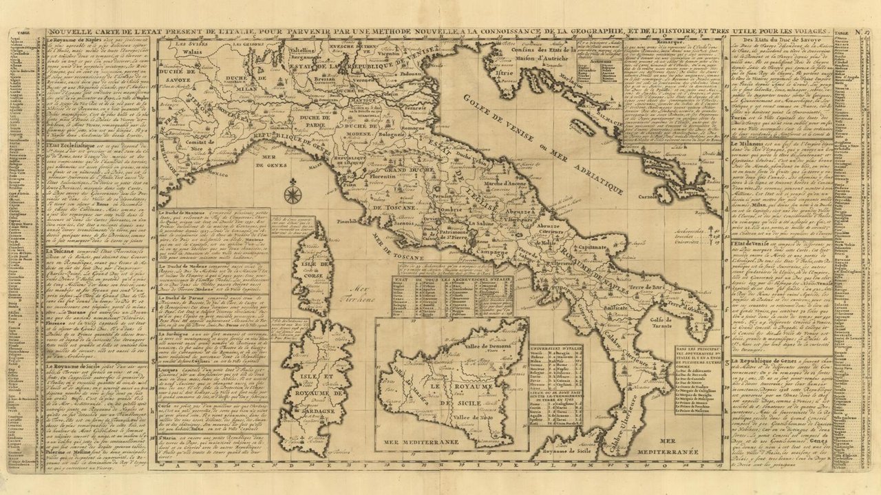Nouvelle Carte De L'Etat Present De L'Italie: Pour Parvenir Par …