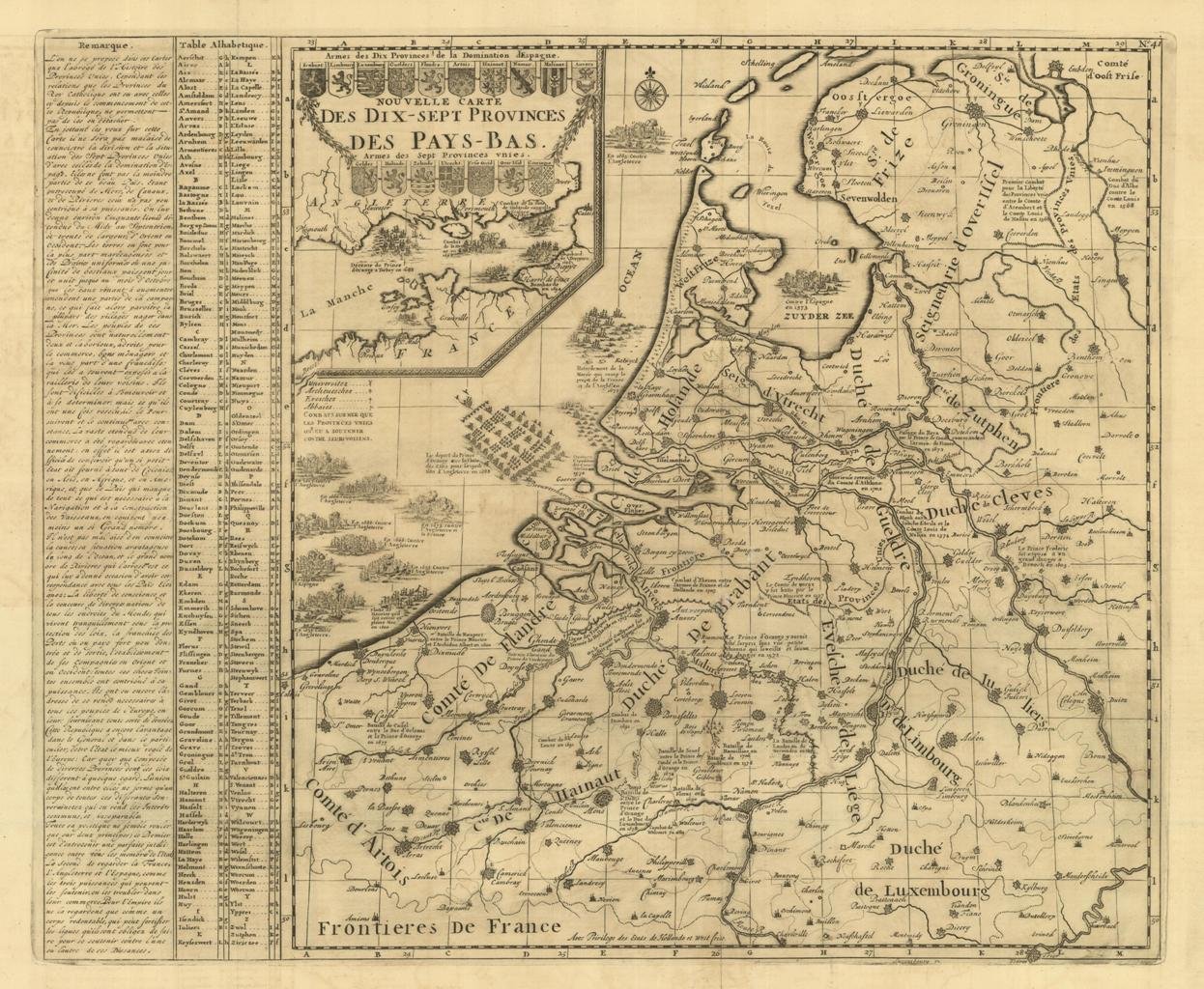 Nouvelle carte Des Dix-sept Provinces des Pays - Bas