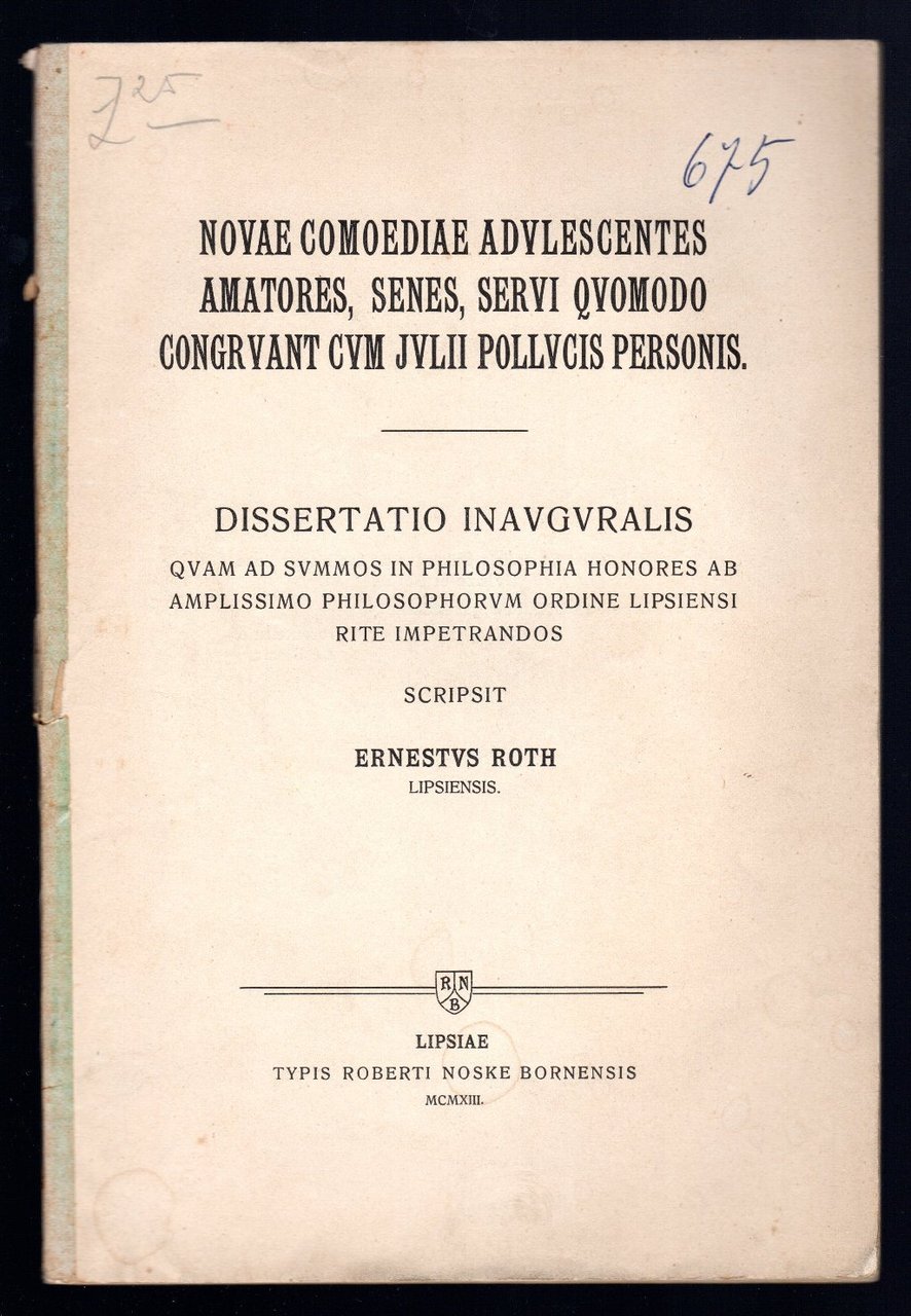 Novae comoediae adulescentes amatores, senes, servi quomodo congruant cum julii … | Immagine principale