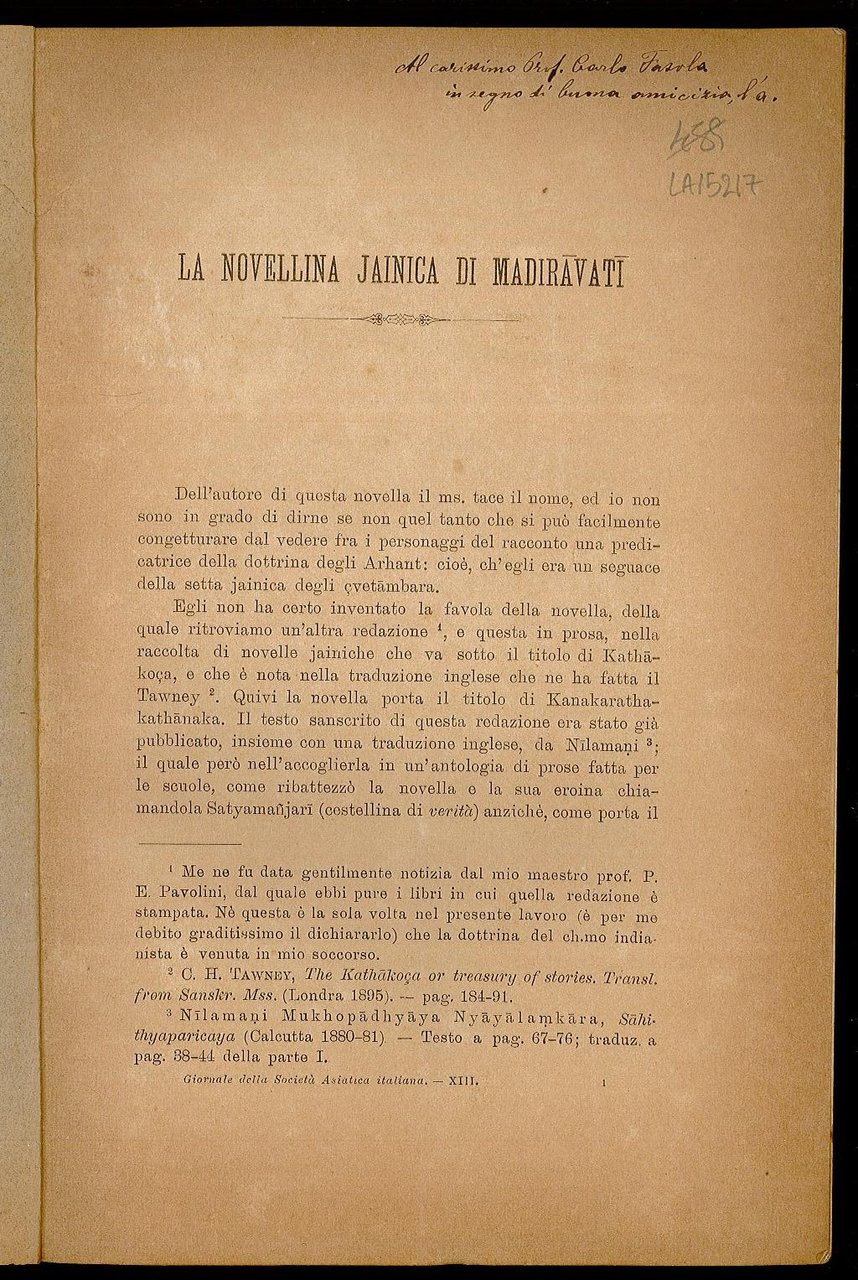 Novellina Jainica di Madiravati