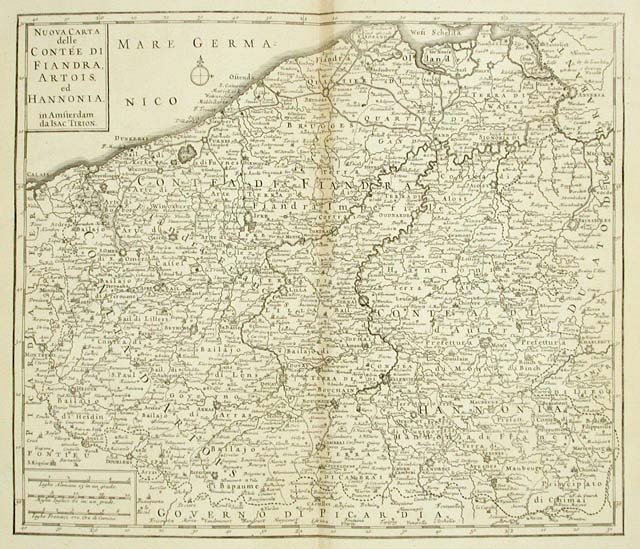 Nuova Carta delle Contee di Fiandra, Artois. ed Hannonia / …