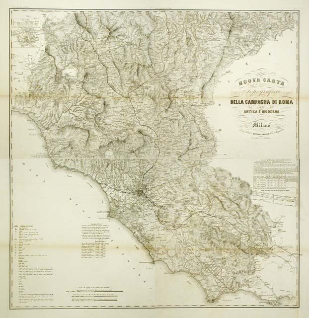 Nuova carta topografica della campagna di Roma Antica e Moderna