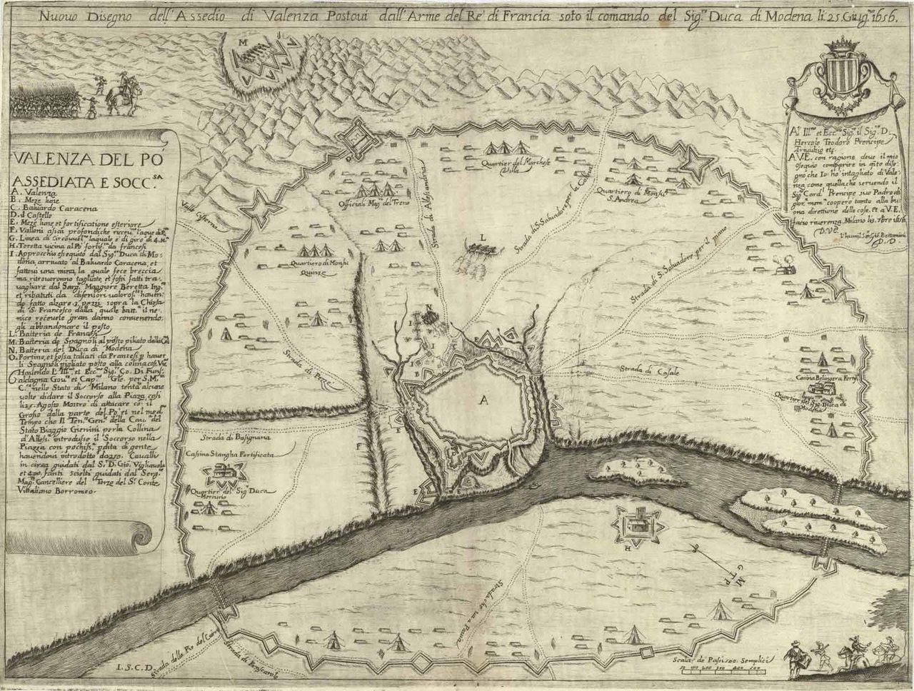 Nuovo Disegno dell'Assedio di Valenza Postovi dall'Arme del Rè di …