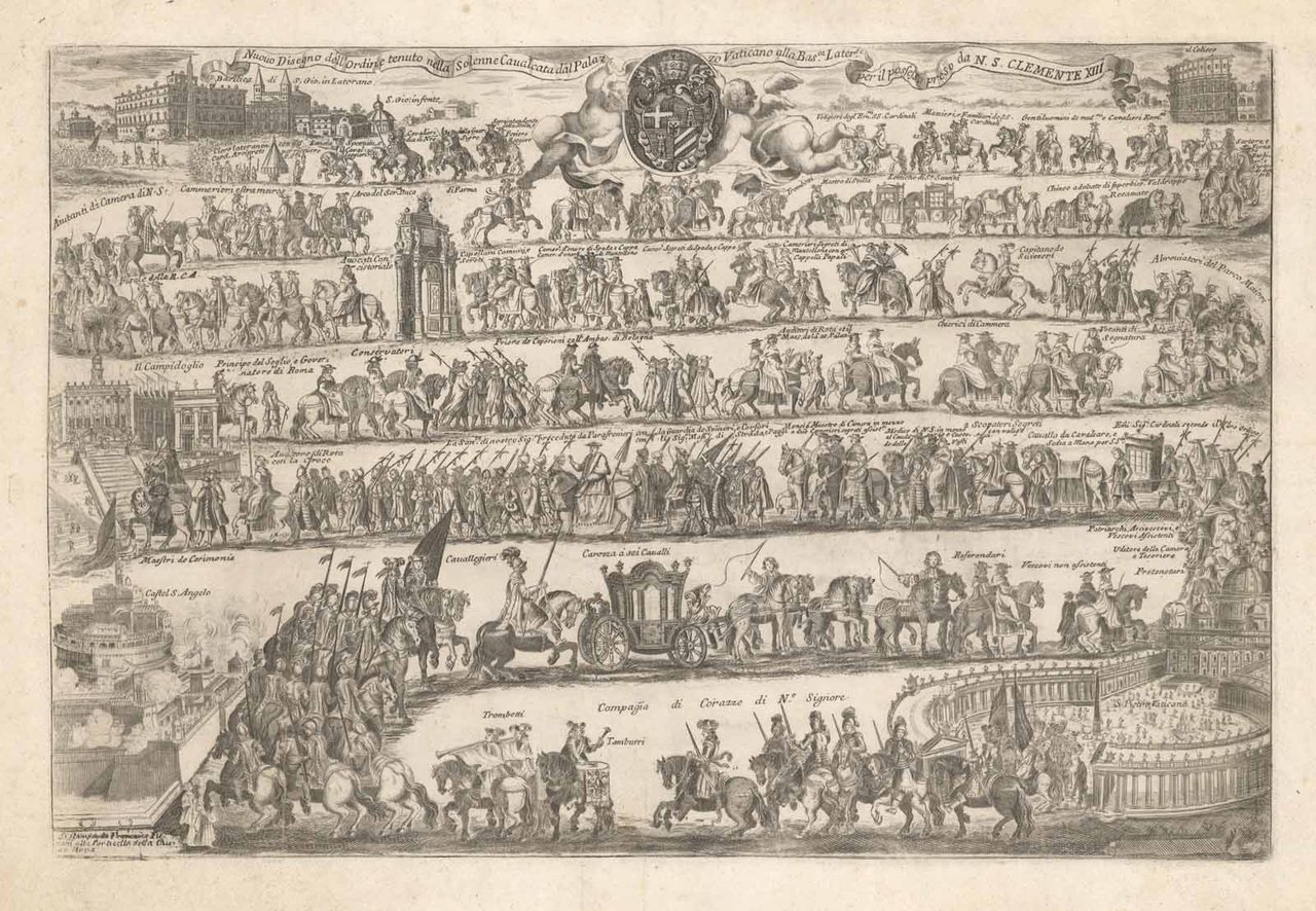 Nuovo Disegno dell'Ordine tenuto nella Solenne Cavalcata dal Palazzo Vaticano …