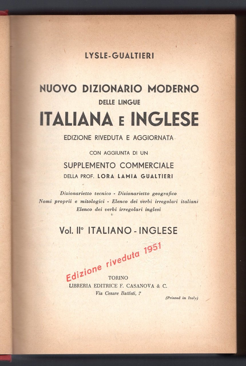 Nuovo dizionario moderno delle lingue italiana e inglese | Immagine principale