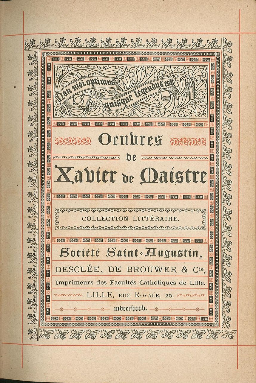 Oeubres de Xavier de Maistre