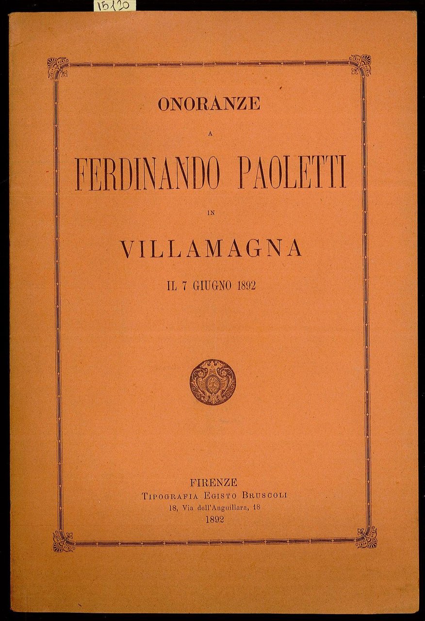 Onoranze a Ferdinando Paoletti in Villamagna