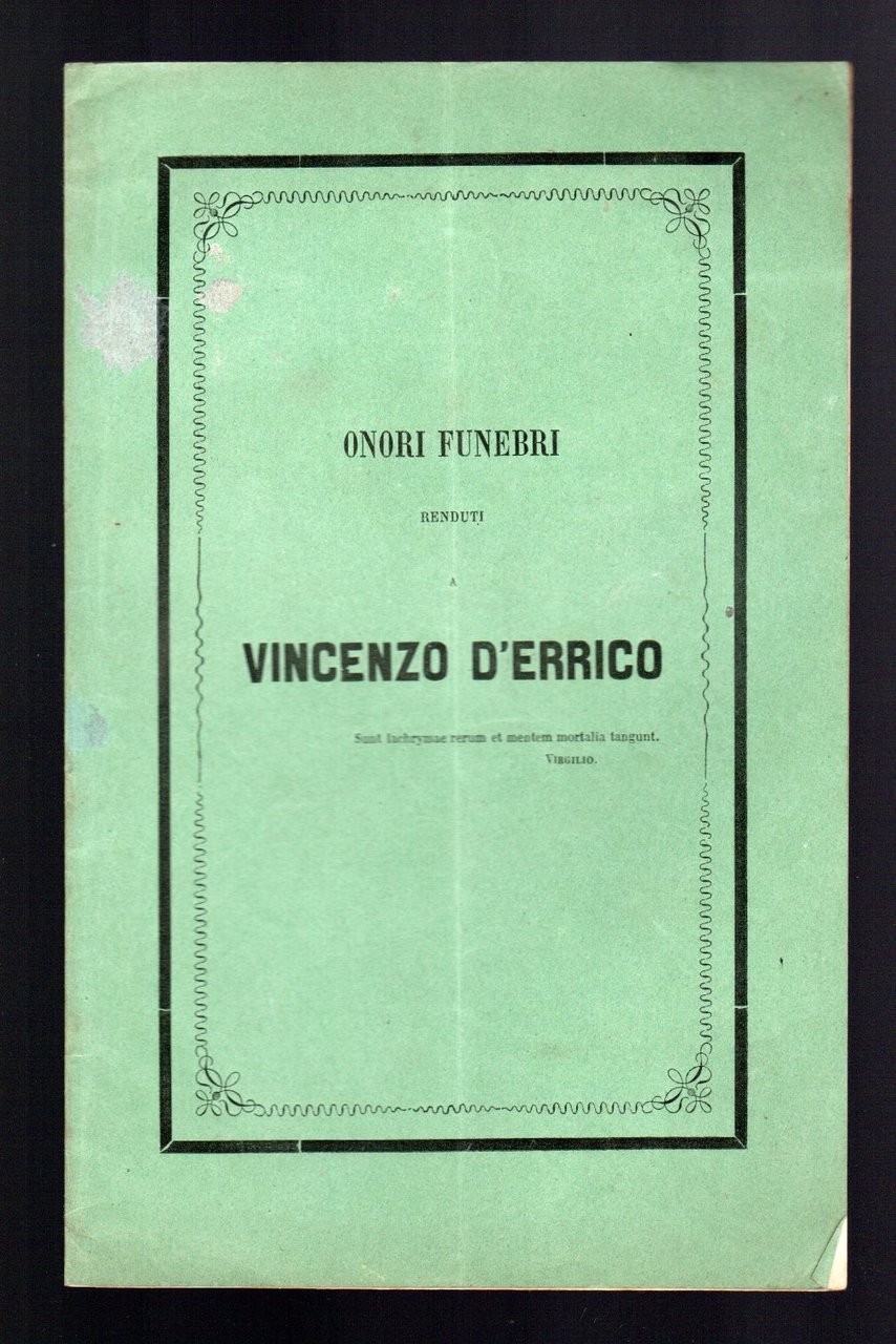 Onori funebri renduti a Vincenzo D'Errico