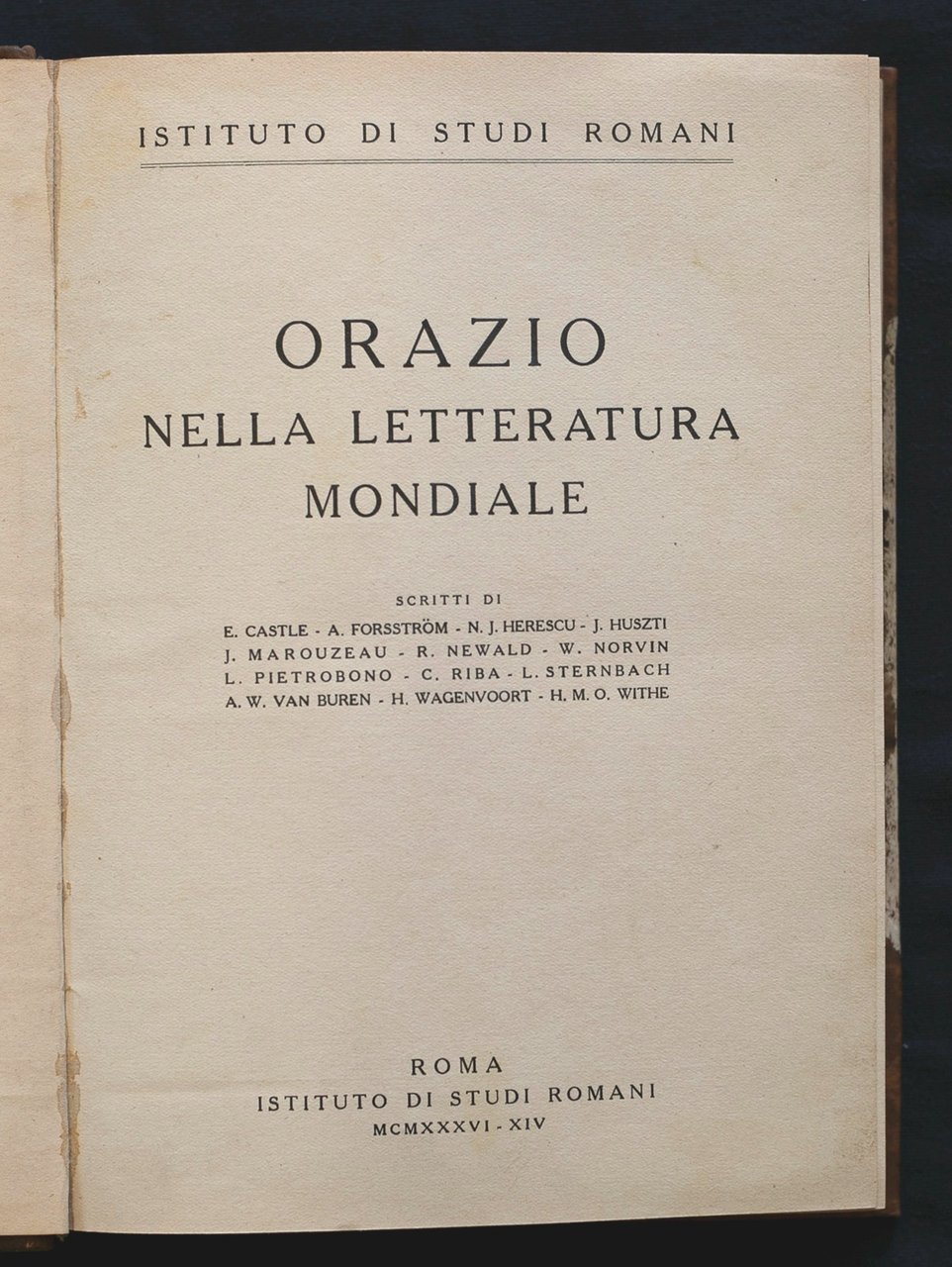 Orazio nella letteratura mondiale