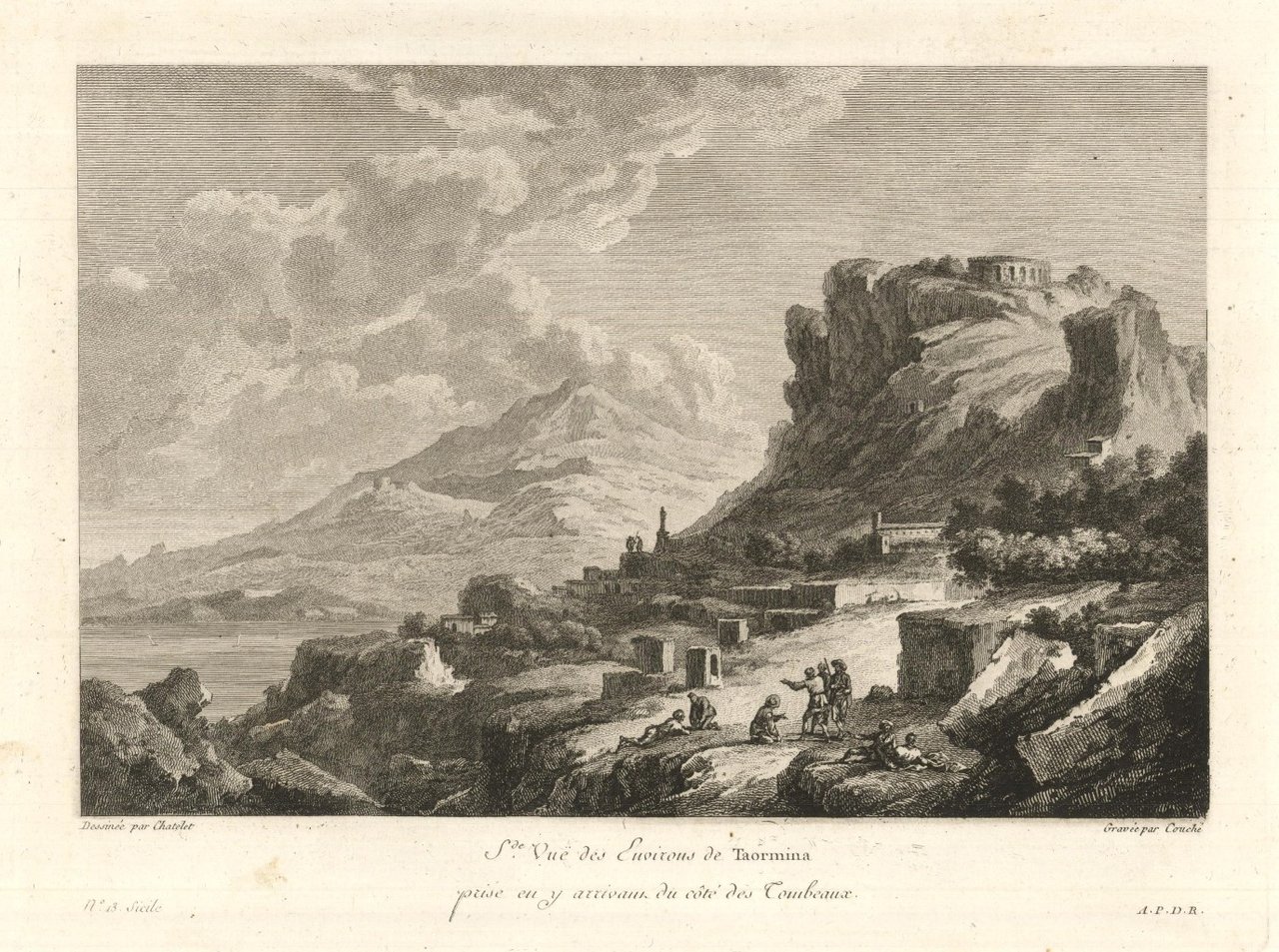 P.re Vue prise dans les environs de Taormina. .
