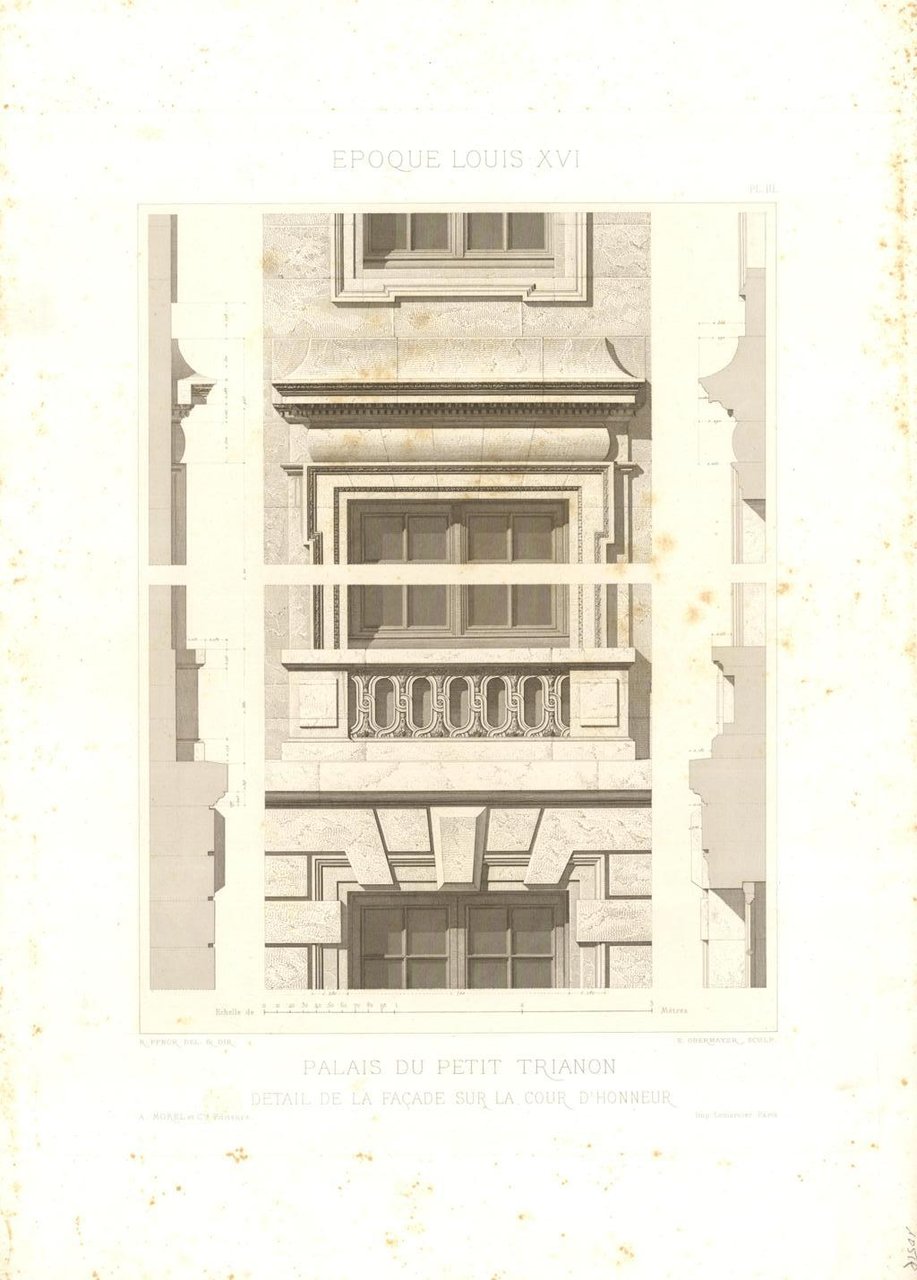 Palais du Petit Trianon - Detail de la facade sur …