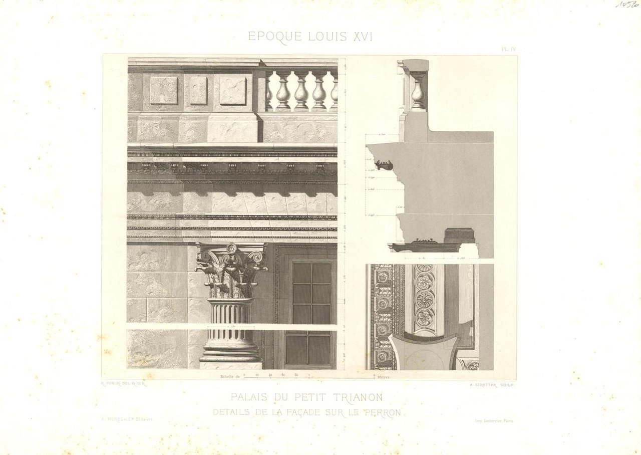 Palais du Petit Trianon - Details de la facade sur …