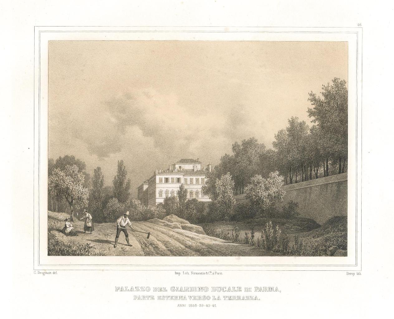 Palazzo del giardino ducale di Parma. parte esterna verso la …