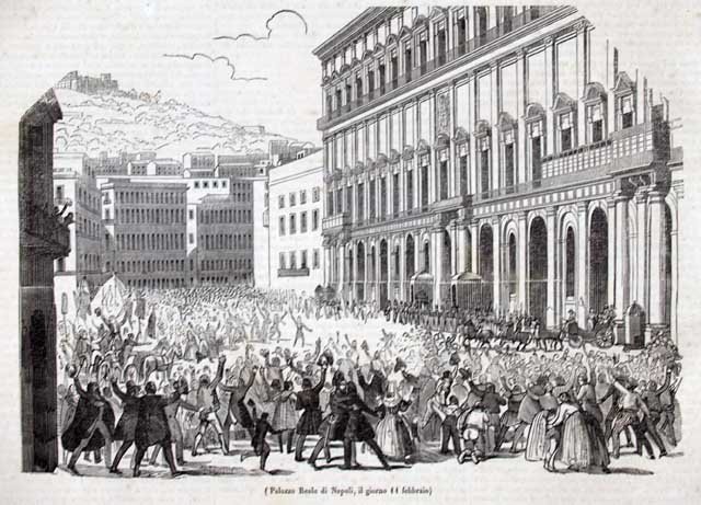 Palazzo Reale di Napoli, il giorno 11 febbaio 1848
