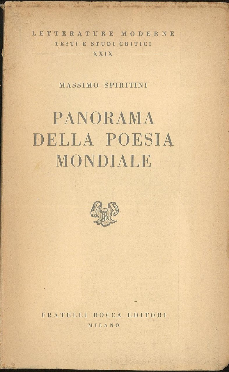 Panorama della poesia mondiale