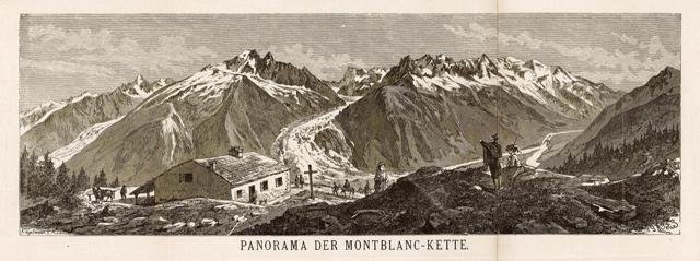 Panorama der Mont-Blanc-kette