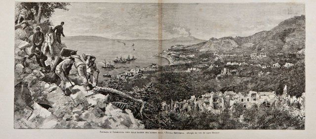 Panorama di Casamicciola visto dalle macerie dell’albergo della “Piccola Sentinella”