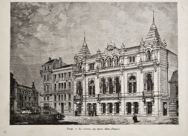 Parigi / La facciata del nuovo Eden-Theatre