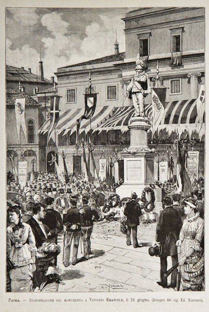Parma / Inaugurazione del monumento a Vittorio Emanuele, il 24 …