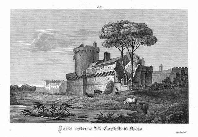 Parte esterna del Castello di Ostia