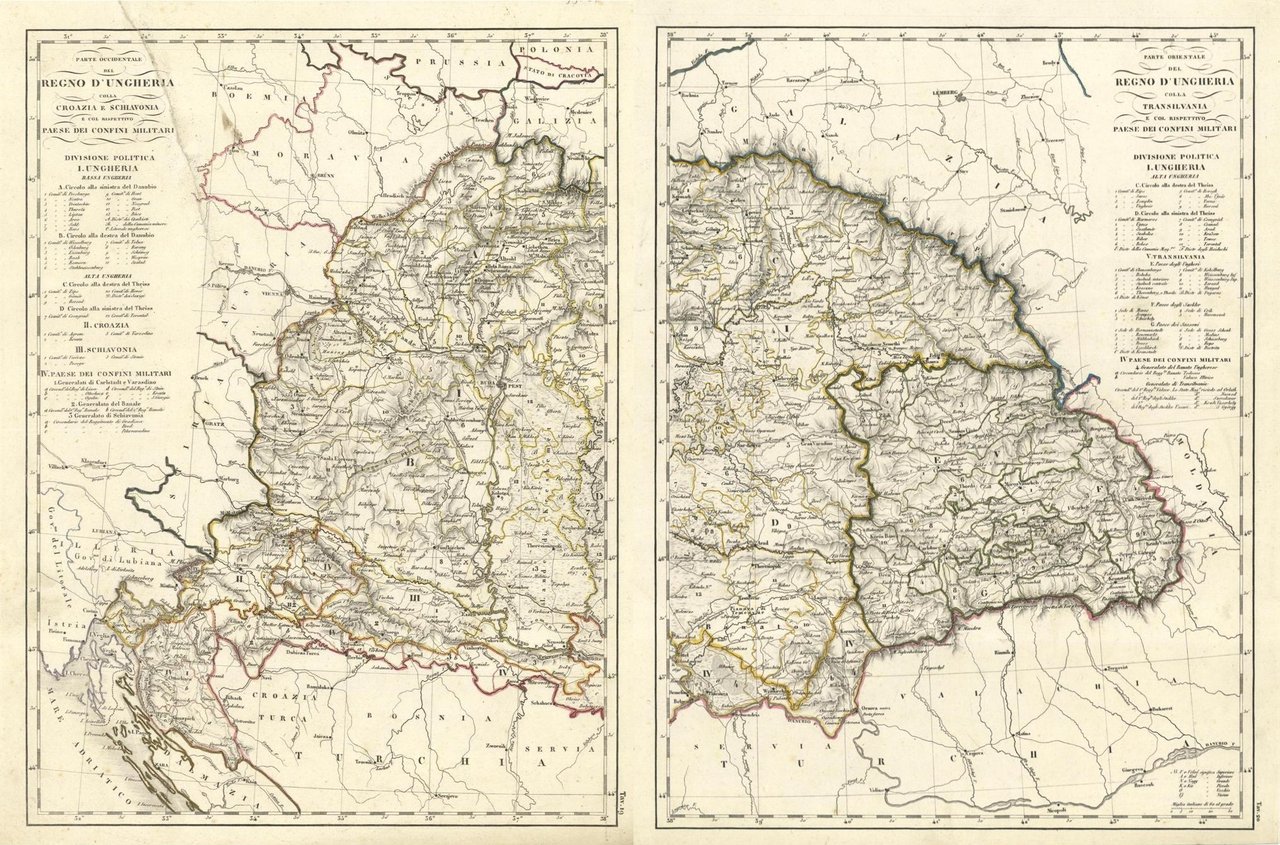 Parte occidentale del Regno d'Ungheria colla Croazia e Schlavonia. - …