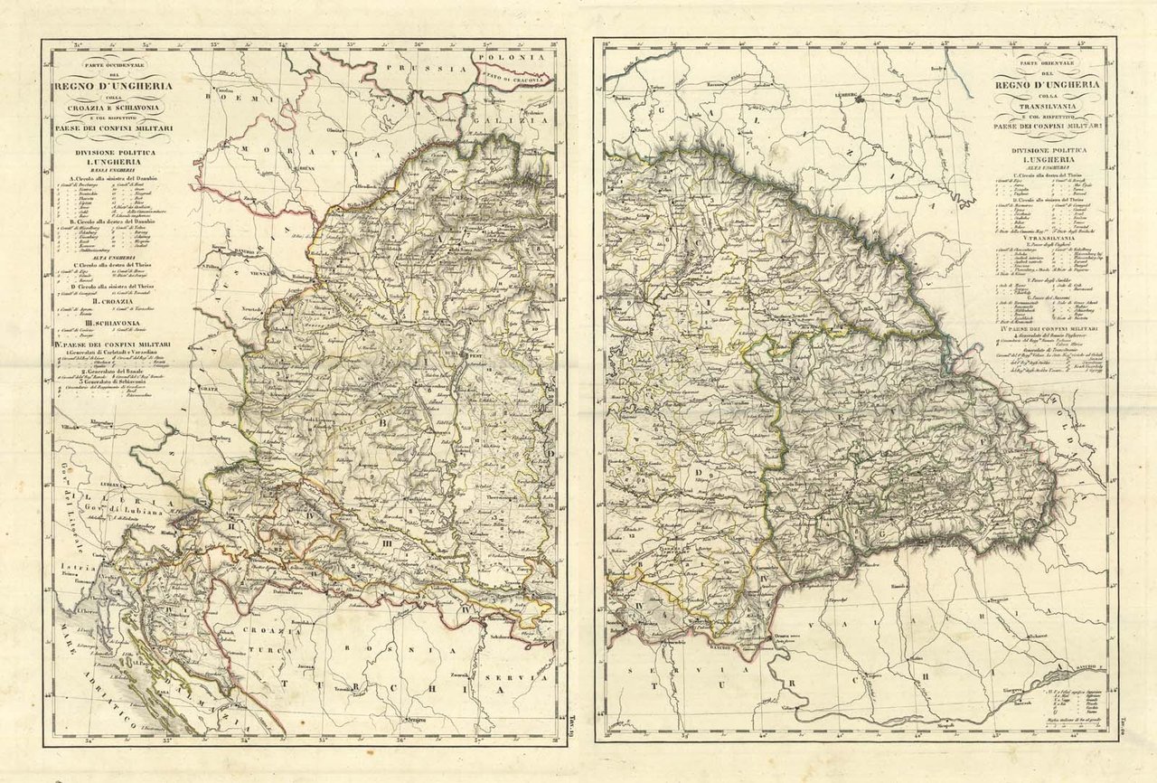 Parte occidentale del Regno d'Ungheria colla Croazia e Schlavonia . …