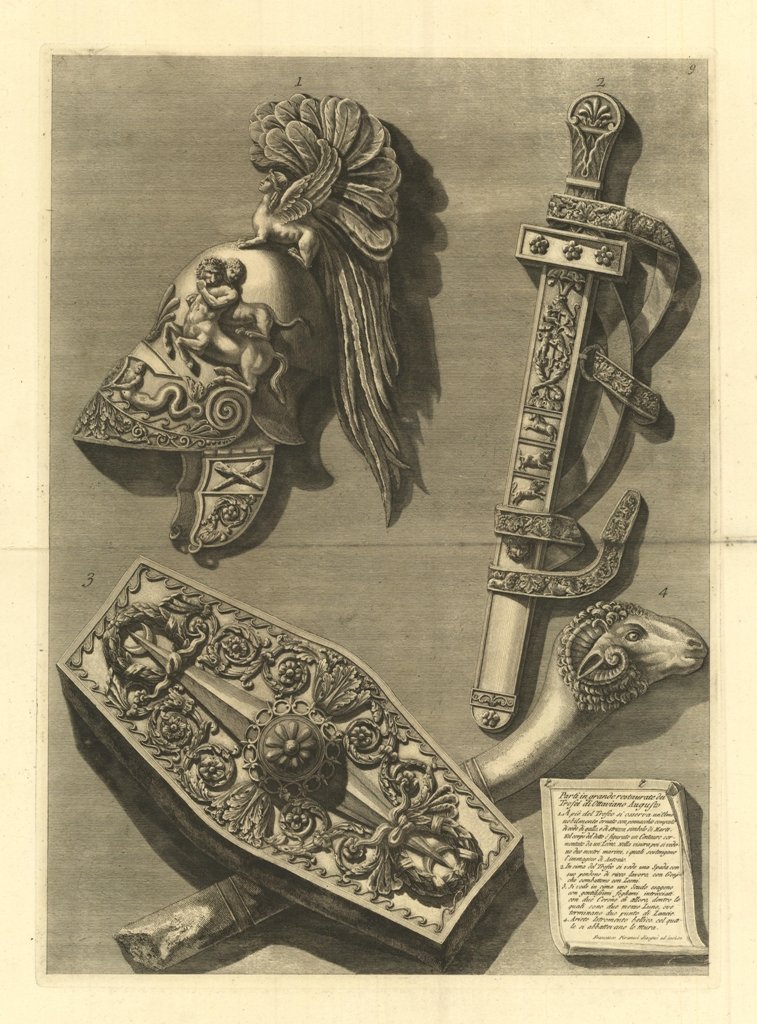 Parti in grande restaurate dei Trofei di Ottaviano Augusto. 1 …