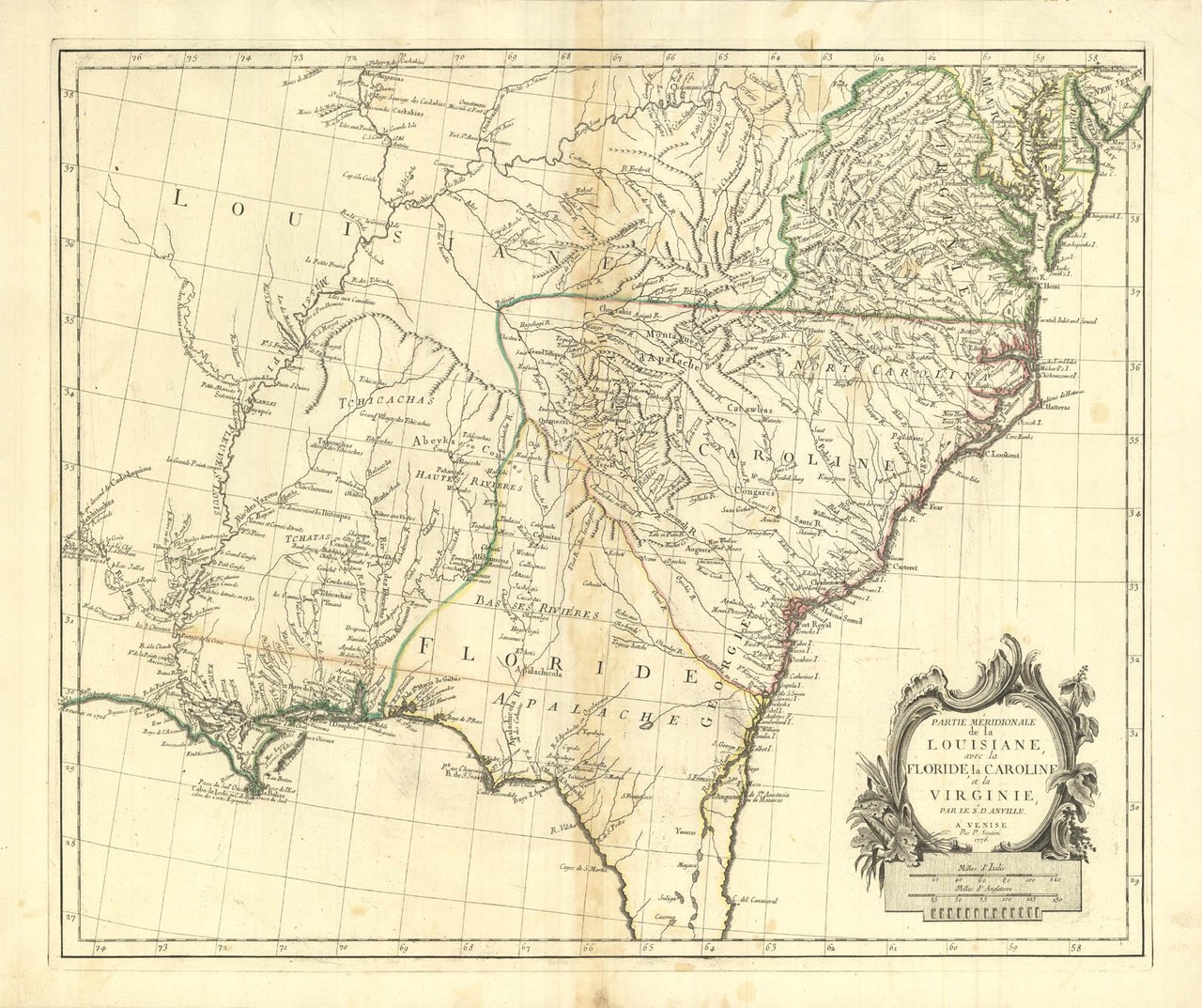 Partie Meridionale de la Louisiane avec la Floride la Caroline …