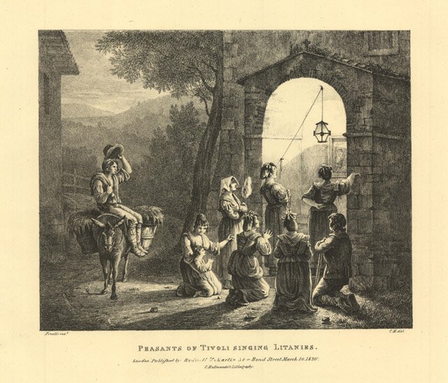 Peasant of Tivoli singing litanies
