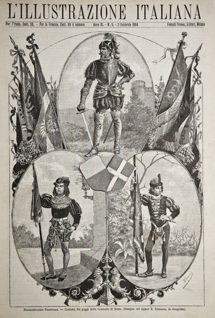 Pellegrinaggio Nazionale / Costumi dei paggi delle Contrade di Siena